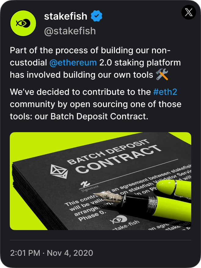 Open sourced our batch contract, and used by prominent platforms.